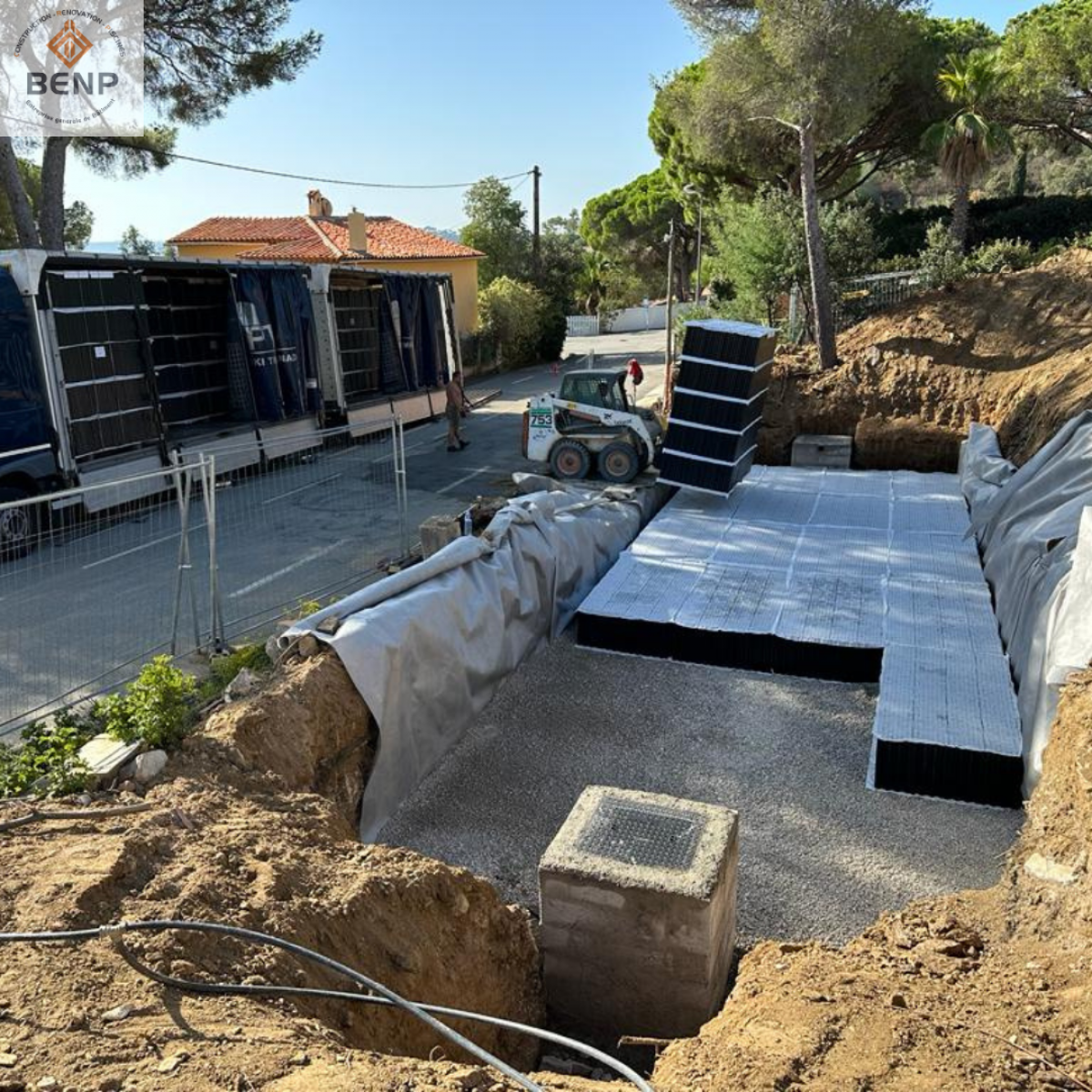 bloc nidaplast pour création de bac de rétention